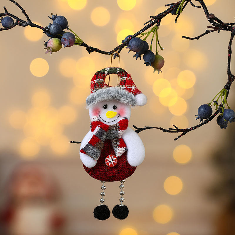 Cross-border new Christmas decoration supplies for the elderly small pendant Christmas tree accessories fabric small ornament gifts