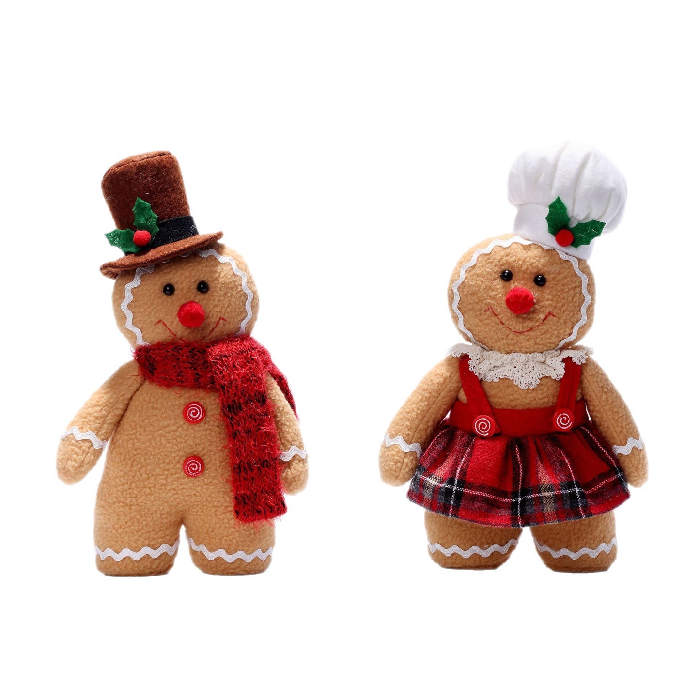 2024 foreign trade new Christmas decoration gingerbread doll dolls European and American toy ornaments wool dwarf dolls