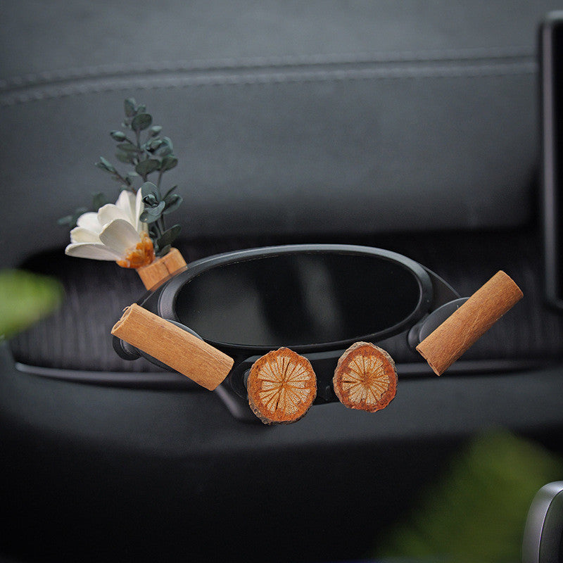 Q5T creative car dried flower car mobile phone holder holder high-end car interior decoration air outlet new car
