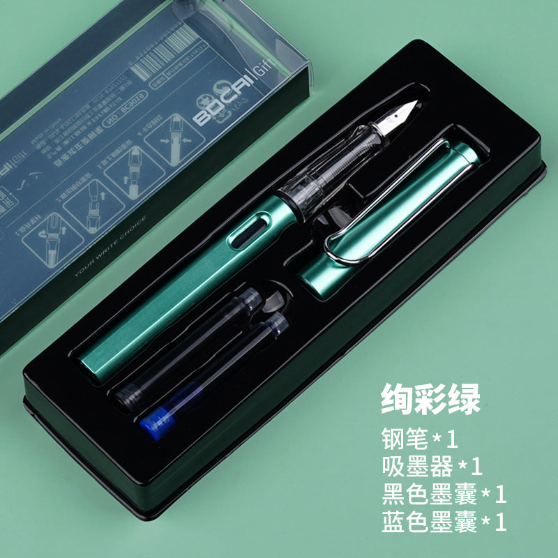 Bocai students are posture fountain pen set replaceable ink sac primary school students special calligraphy practice business gifts wholesale