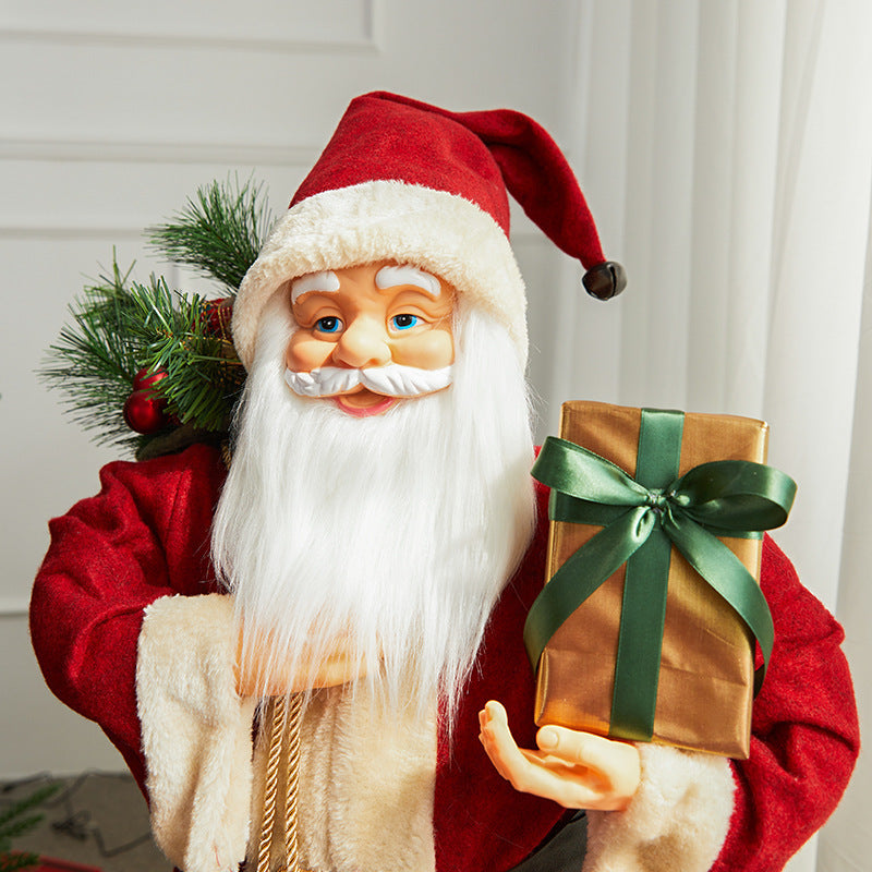 Cross-border hot sale Santa Claus doll ornaments Christmas scene decoration welcome hotel window table decoration
