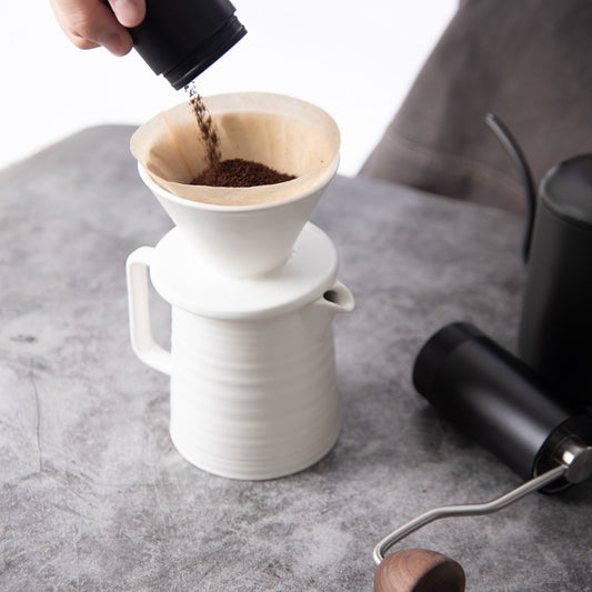 Hand pour coffee ceramic filter cup sharing pot v60 drip filter filter cup coffee supporting utensils combo set