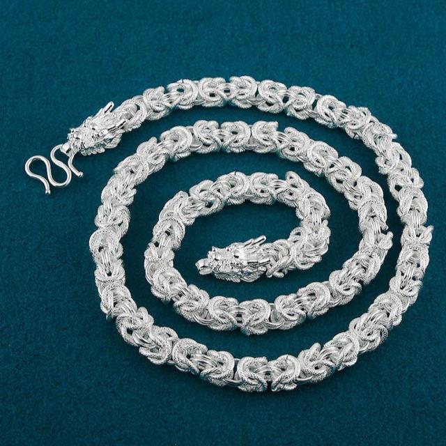 Double faucet necklace men's domineering fashion personality trendy men versatile hip-hop live Cuban chain keel chain hip-hop