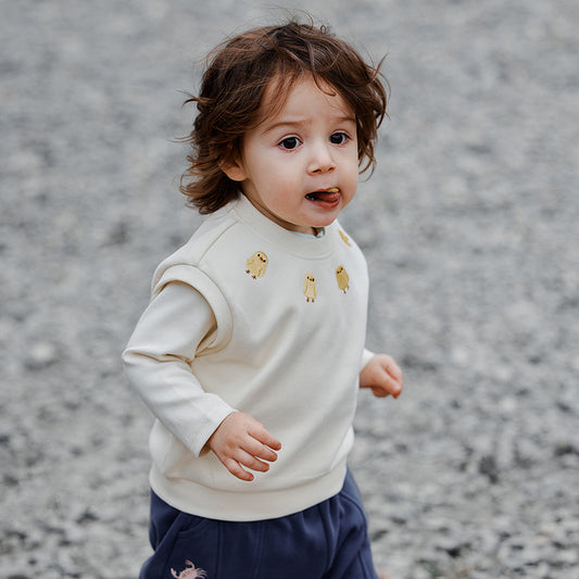muaqiaqia girls' vest boys' vest outer wear spring and autumn clothes baby shoulder children's top 5YCM076