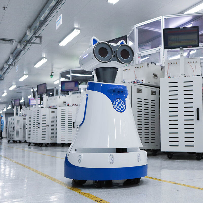 Security patrol robot, video surveillance equipment, status monitoring, temperature and humidity gas, fireworks identification, office building, wine
