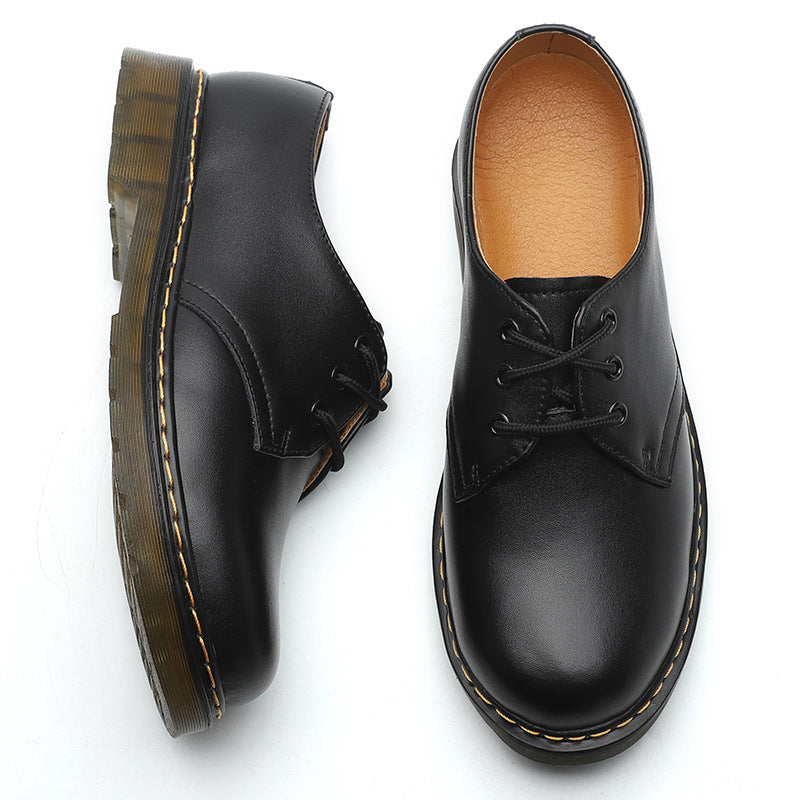 Cross-border 1461 low to help Martin shoes men's leather British wind large size short boots round head men and women couple casual tooling shoes