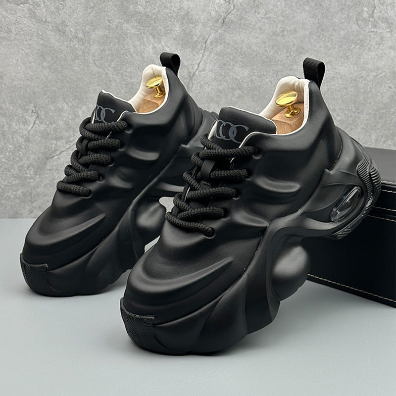 Cross-border explosive plus-size men's shoes, 2024 new daddy shoes, platform shoes, fashionable and versatile casual shoes, sneaker trend