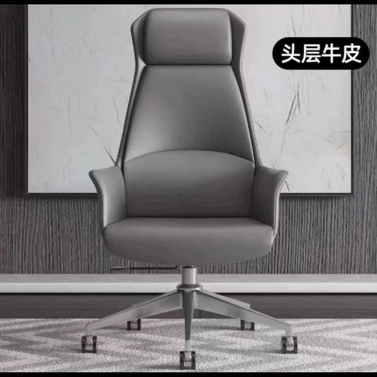 3L Boss Chair, Leather Home Computer Chair, Office Chair, Modern Simple Beauty Chair, Liftable Gaming Chair, Straight