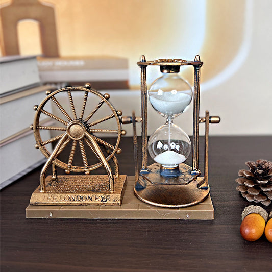 I0332 Creative Student Gifts Retro Ferris Wheel Quicksand Hourglass Decoration Home Decoration Decoration Crafts
