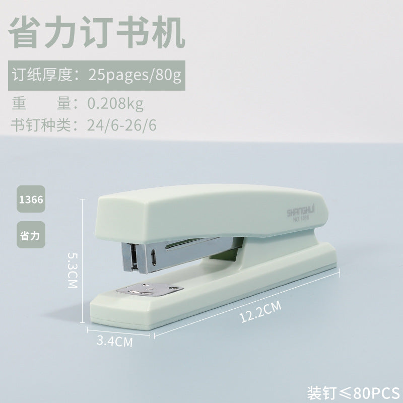 Shanghui 1366 macaron color stapler for students office small binding supplies portable medium stapler