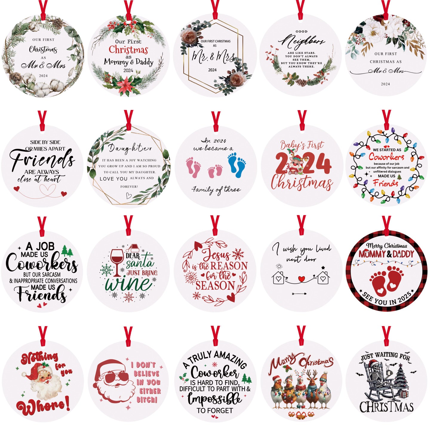 Cross border acrylic Christmas ball tree ornaments craft hanging decoration art pendant decoration scene decoration