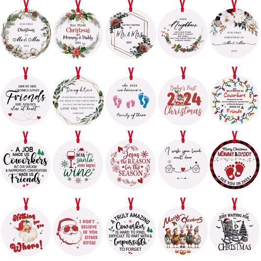 Cross border acrylic Christmas ball tree ornaments craft hanging decoration art pendant decoration scene decoration