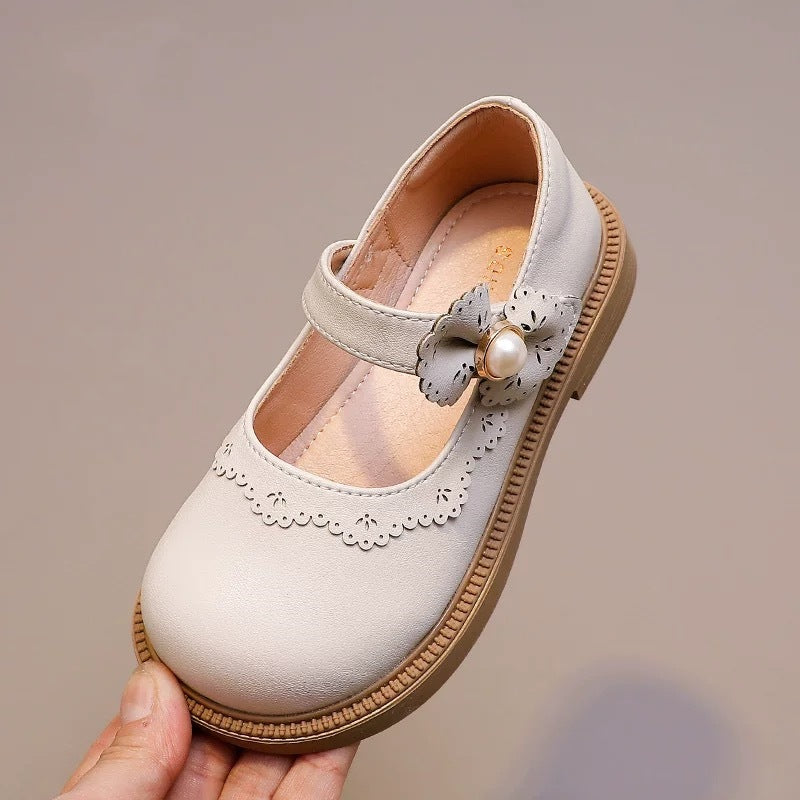 Girls' shoes, children's leather princess shoes, spring 2026 new baby British black lightweight soft-soled single shoes