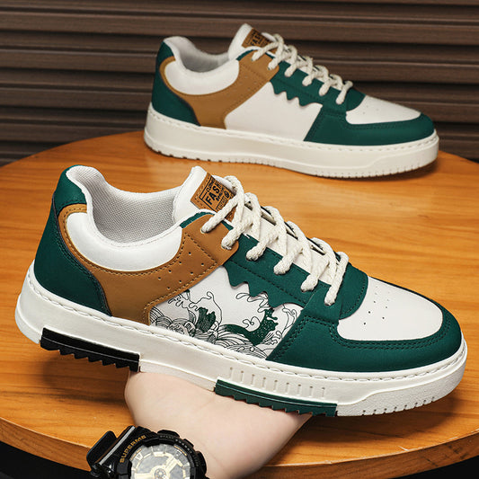 Cross-border plus size men's shoes foreign trade 45-48 new spring board shoes trend versatile soft soled athleisure small white shoes
