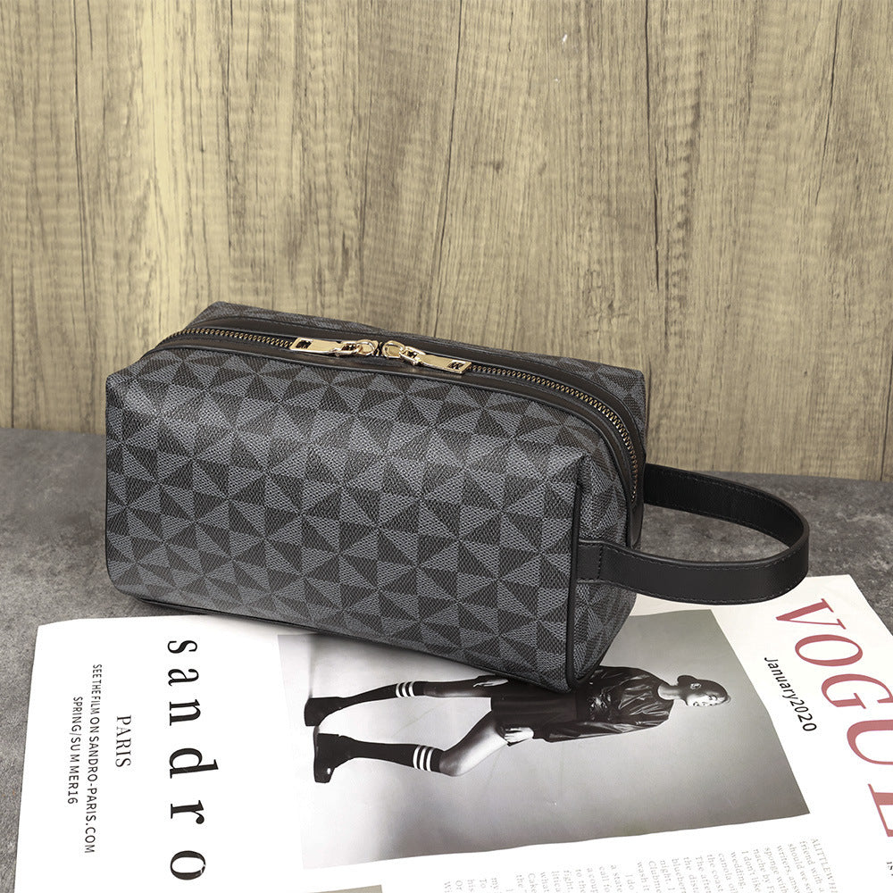 Cross-border popular grab bags, men's clutch bags, lightweight portable storage bags, casual printed hand-held toiletry bags
