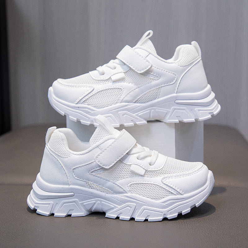 Boys' shoes 2026 summer mesh shoes medium and large children's breathable mesh summer single mesh hollow children's sneakers trend