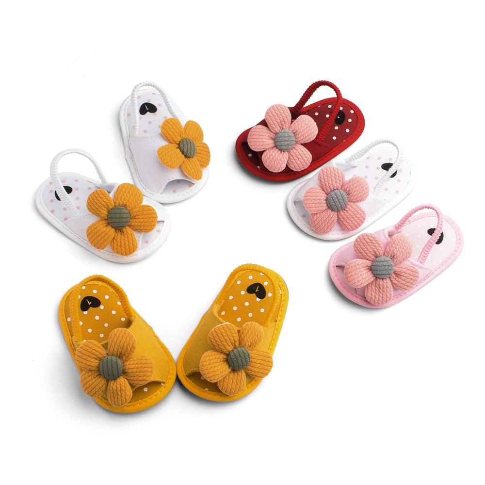 Summer Sunflower Baby Sandals 0-1 Years Old Soft Sole Toddler Shoes Baby Shoes Baby Shoes L019