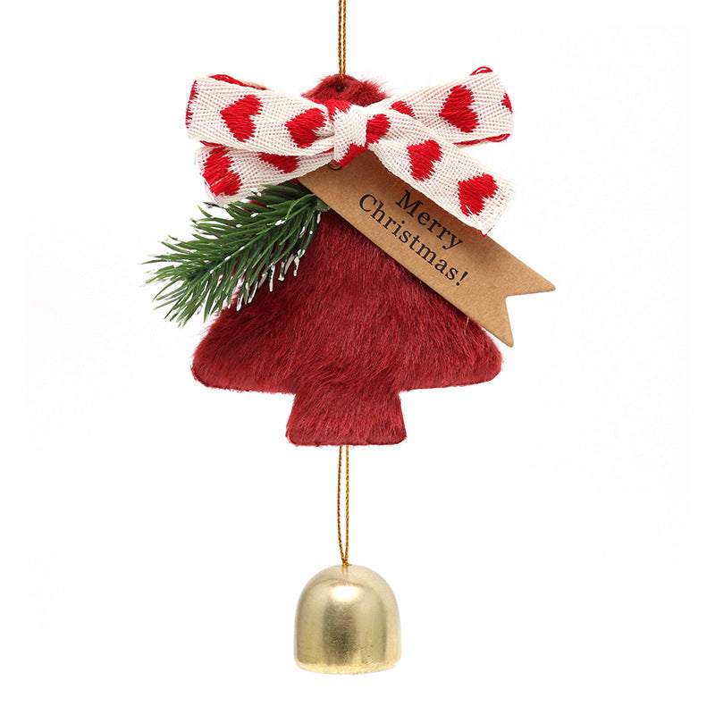 Internet celebrity christmas tree bell pendant new year hanging bell christmas decoration doorbell hanging christmas car hanging wind chime gifts