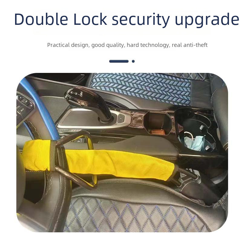 Car Steering Wheel Lock: New Seat Belt Buckle Lock, Steel Cable Lock, Steering Wheel, Universal Anti-Theft Lock, Car Handle Lock