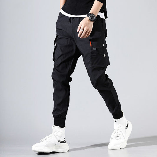 2023 Thin Cargo Pants Men's Spring and Summer Trendy Brand Leggings Korean Trend Athleisure Long Pants Loose