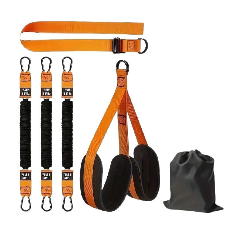 6pcs home user outside the workout pull-up auxiliary pull rope fitness sports horizontal bar pull belt sports equipment