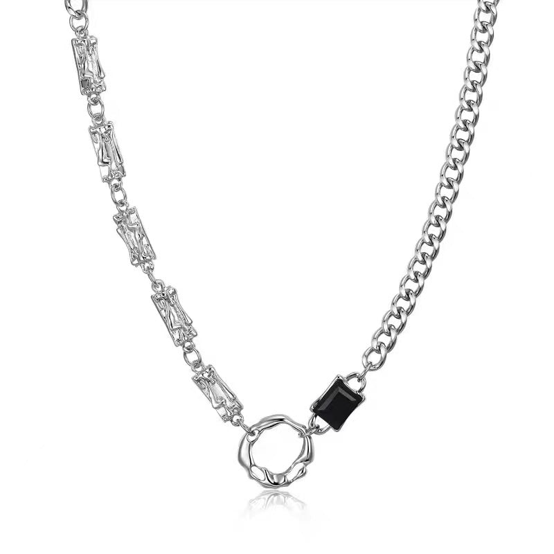 Cross-border jewelry, titanium steel necklace, accessories, men's versatile, high-end, European and American hip-hop new stainless steel men's necklaces