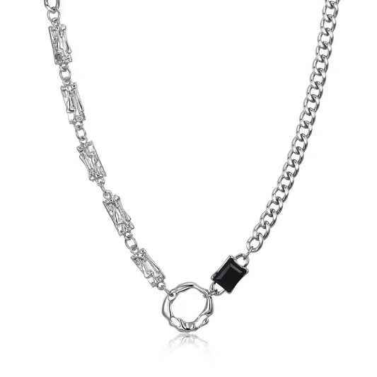 Cross-border jewelry, titanium steel necklace, accessories, men's versatile, high-end, European and American hip-hop new stainless steel men's necklaces