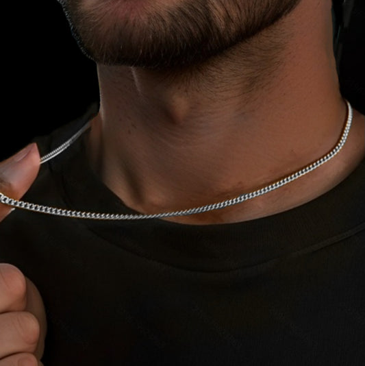 Men's stainless steel jewelry 3mm titanium steel side single chain pendant with chain versatile DIY titanium steel jewelry accessories