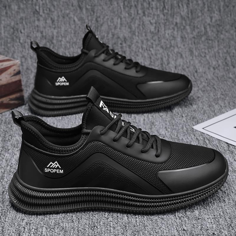 Cross-border men's shoes comfortable lace-up casual shoes trend round toe Internet celebrity with the same lightweight and breathable wholesale men's sneakers