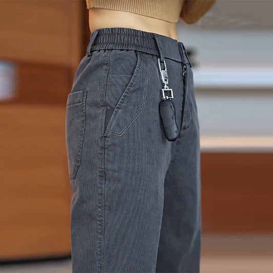 2025 Spring New Men's Casual Pants Loose Straight Leg Versatile Business Trousers Trendy Sports Summer Pants Men