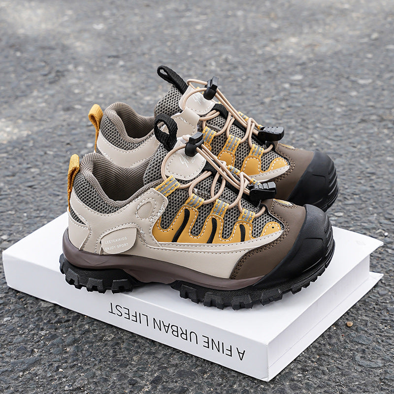 Children's sneakers, soft-soled non-slip boys' shoes, hiking shoes, 2025 spring and autumn, new mesh versatile girls' shoes