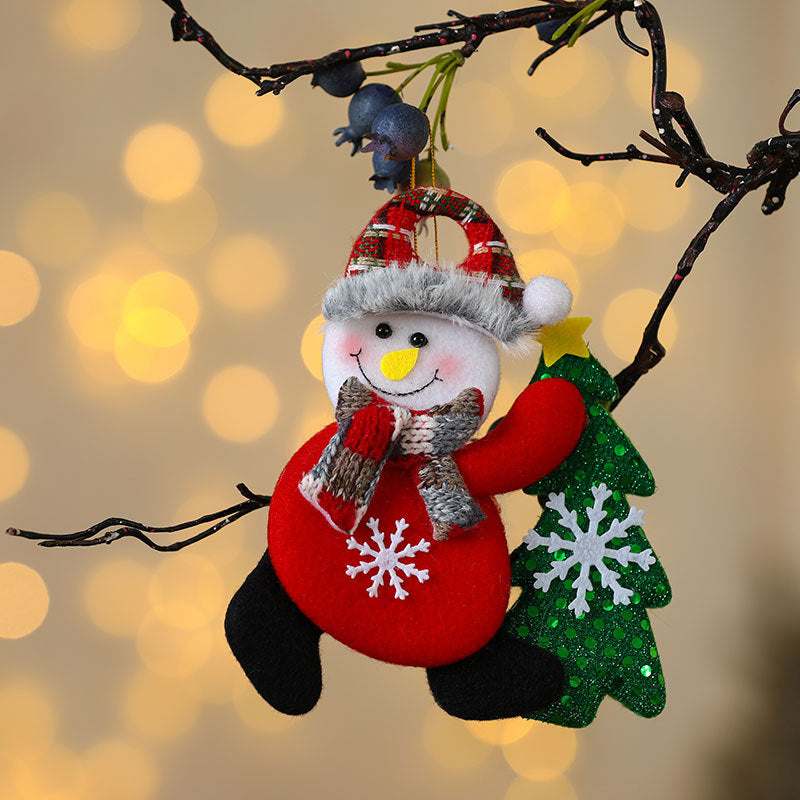 Cross-border new Christmas decoration supplies for the elderly small pendant Christmas tree accessories fabric small ornament gifts