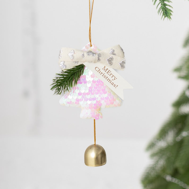 Internet celebrity christmas tree bell pendant new year hanging bell christmas decoration doorbell hanging christmas car hanging wind chime gifts