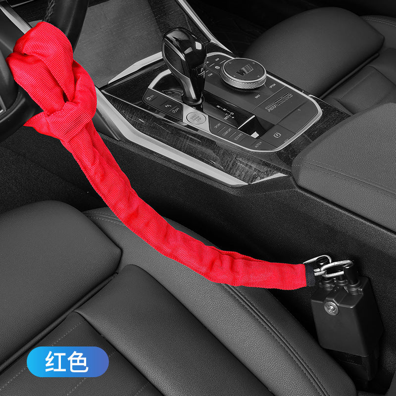 Car Steering Wheel Anti-theft Lock, Car Anti-theft Lock, Seat Belt Buckle Lock, Retractable Steel Cable Lock, Wire Rope Lock