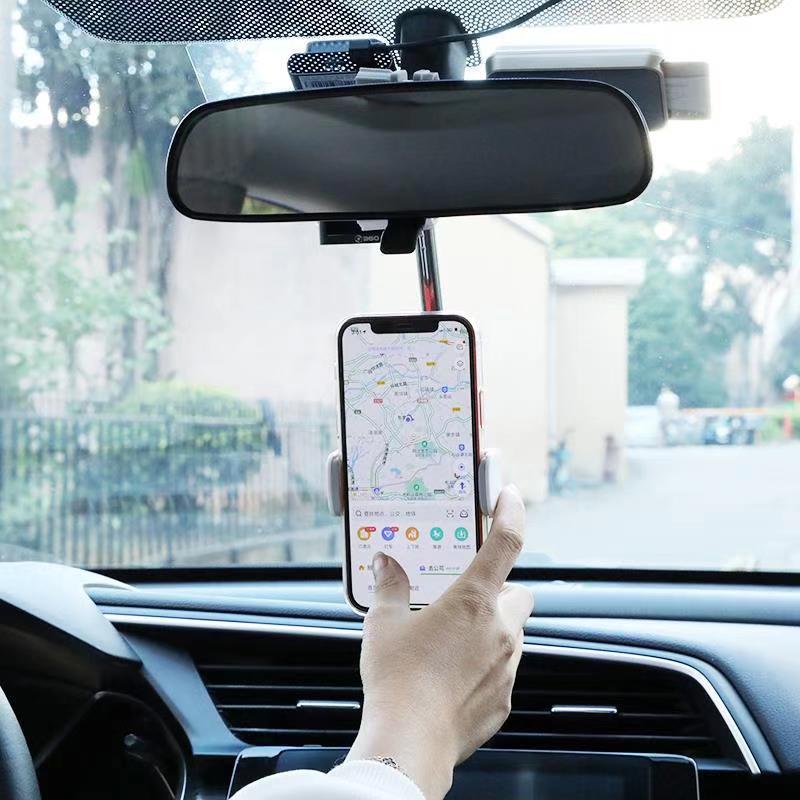 Cross-border car rearview mirror mobile phone holder Multi-functional interior supplies car navigation mobile phone holder