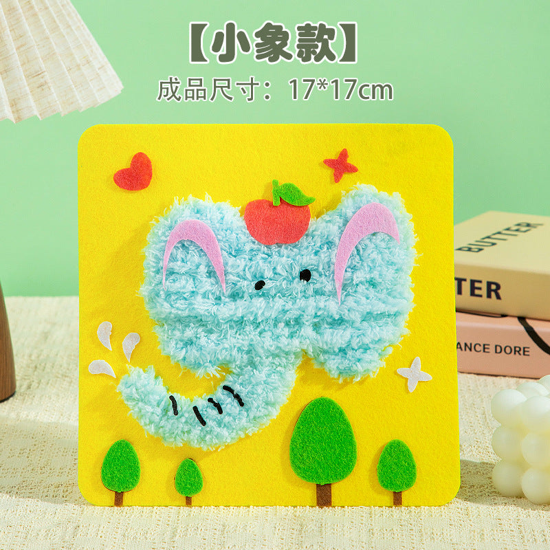 Christmas gifts non woven fabric sewing music threading painting children handmade DIY materials Christmas tree decoration small gifts