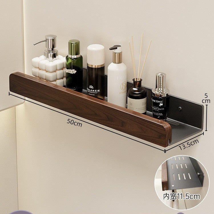Walnut gun ash bathroom bathroom storage rack free toilet shower gel storage triangular shelf