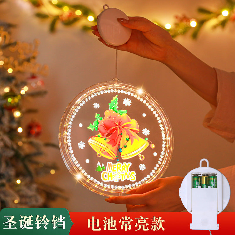 Cross-border Christmas LED Luminous Decoration Gift Window Creative Safety Knot Window Sticker Toy Gift Hanging Ornament