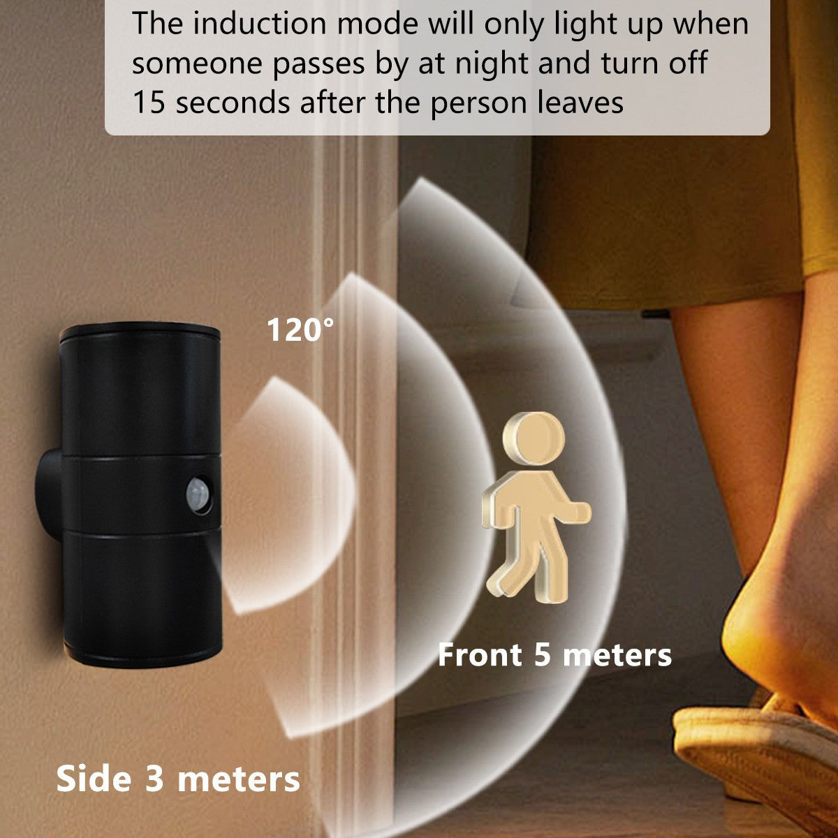 Amazon magnetic night light smart human body induction rechargeable wall night aisle entrance home night light