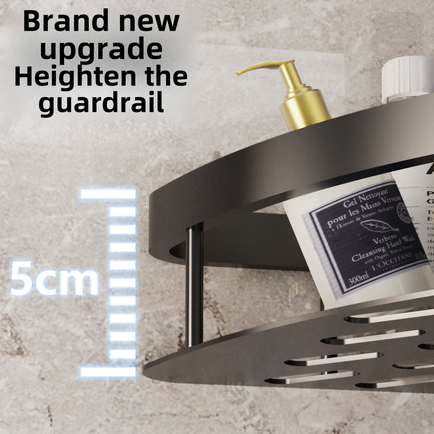 Non-perforated toilet shelves, home wall toiletries, storage racks, bathroom space aluminum wall hanging tripods