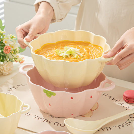Creamy wind amphora soup bowl home 2024 new ceramic large noodle bowl particularly good-looking bowl large capacity soup basin
