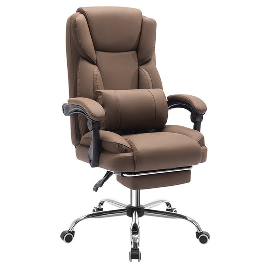 【Upgrade Quality】Computer leather seats, boss chairs, business office chairs, cat scratch leather, comfortable at home, sedentary and lying