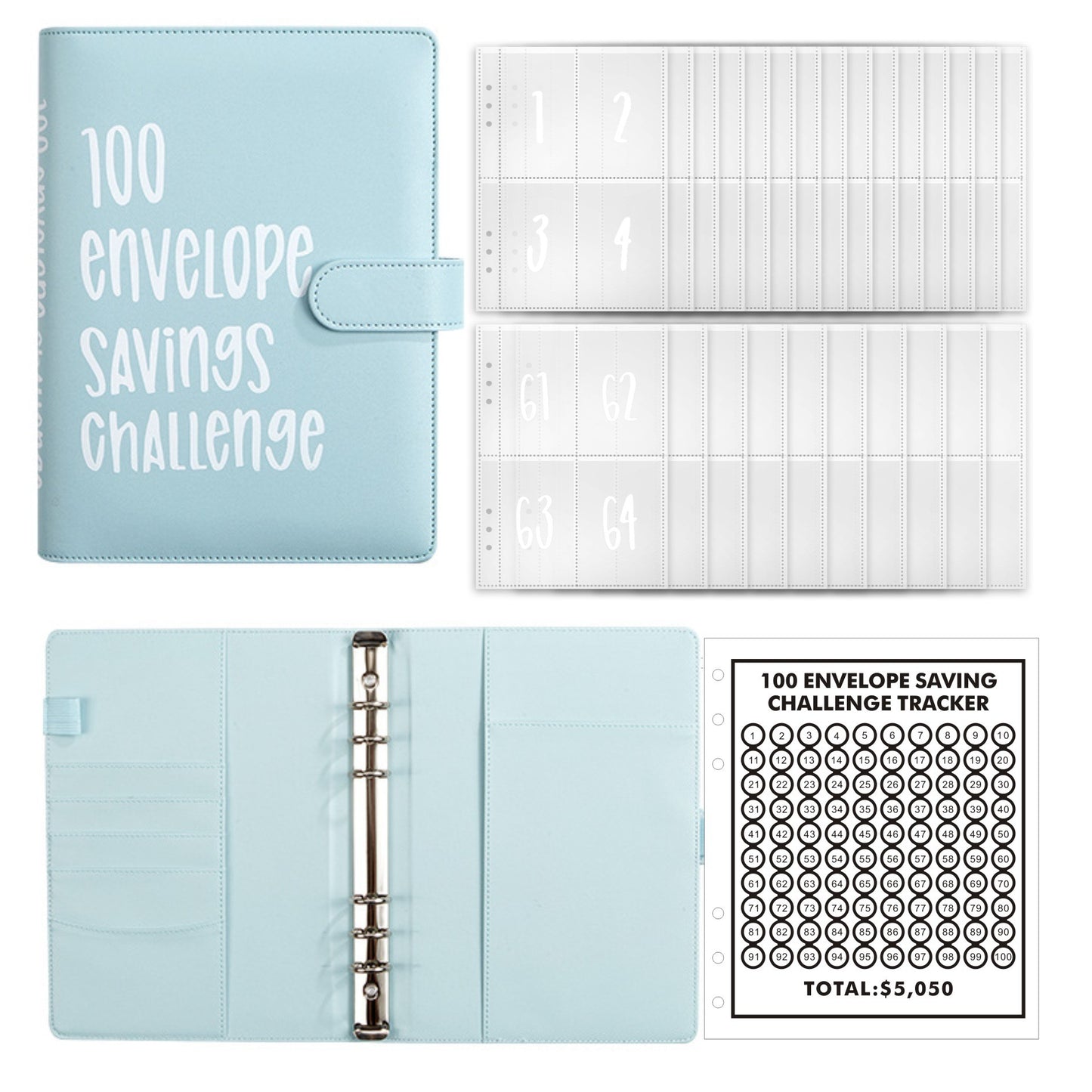 100EnvelopeChallenge Flipbook Couple Challenge Event Cash Envelope Budget Planning Notebook