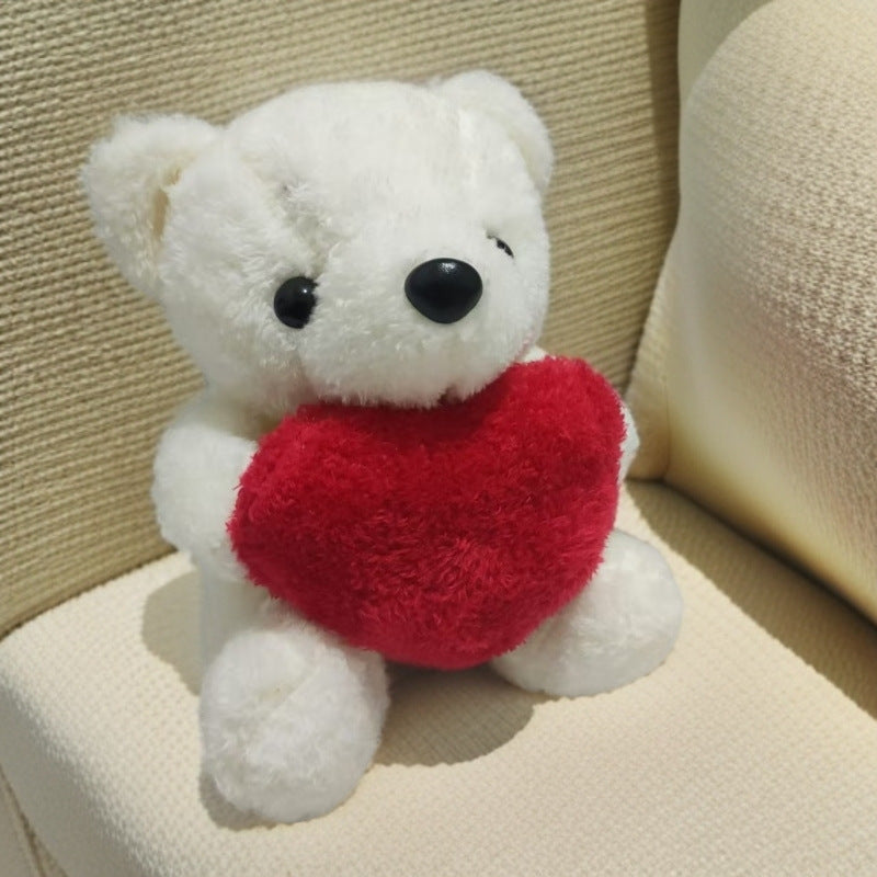 Cross-border new love bear plush toy heart teddy bear doll Valentine's Day bear rag doll Christmas doll