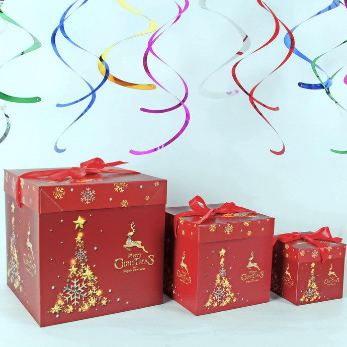 New Christmas Decoration Gift Box Supplies Paper Gift Gift Packaging Box Christmas Eve Apple Box Christmas Tree