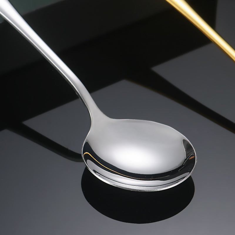 Watermelon spoon, stainless steel spoon, creative cute spoon, No. 3 round spoon, long-handled spoon, Internet celebrity spoon, seasoning spoon, Korean style