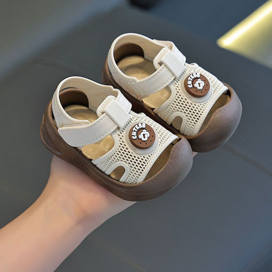 Toddler shoes 2025 new children's baby sandals non-slip summer baby shoes soft sole breathable toe toe boys and girls