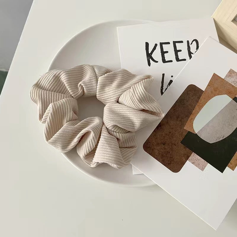 Morandi color temperament girl knitted color large intestine hair ring Korean version simple ins wind hair ring tie hair hair rope female