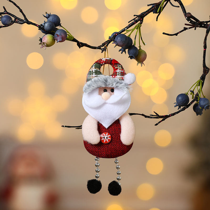 Cross-border new Christmas decoration supplies for the elderly small pendant Christmas tree accessories fabric small ornament gifts