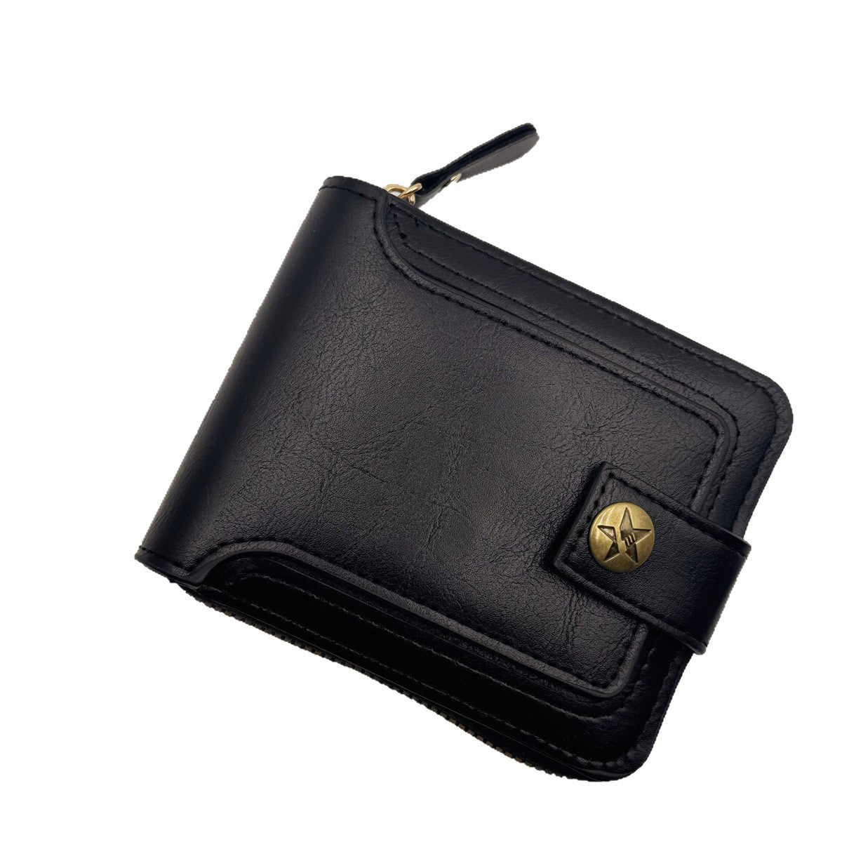 Cross-border hot selling retro men's wallet change storage Amazon explosive spot large capacity short zipper wallet